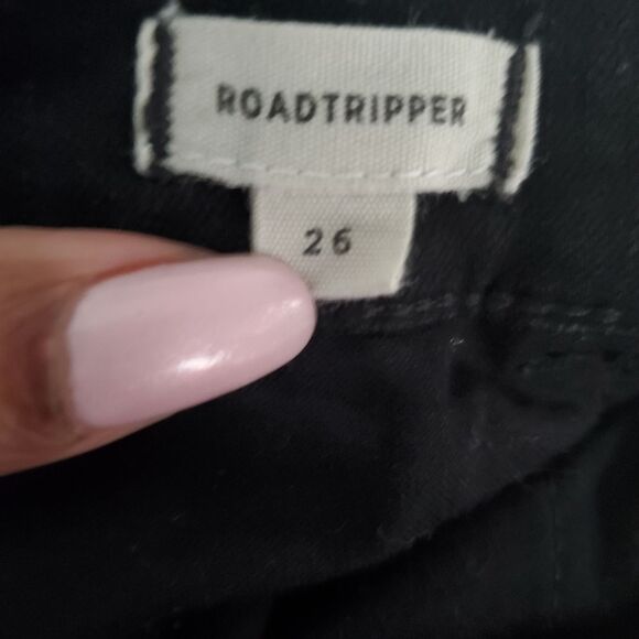 Madewell Roadtripper Jeans Women Size 26 Black Stretch Cotton Blend Mid-Rise - Picture 9 of 9